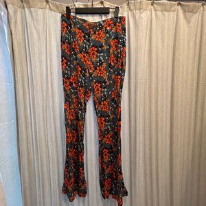 Free People Wide Leg High Waisted Cotton Pants
